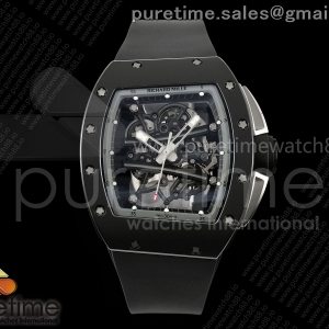 RF Custom Made 리차드밀 RM061 블랙세라믹 티타늄프리스프렁 그레이이너베젤 블랙러버스트랩  RF Custom Made RM061 Black Ceramic Gray Inner Bezel with Free Sprung Titanium RMUL2 Super Clone RMUL2 Super Clone