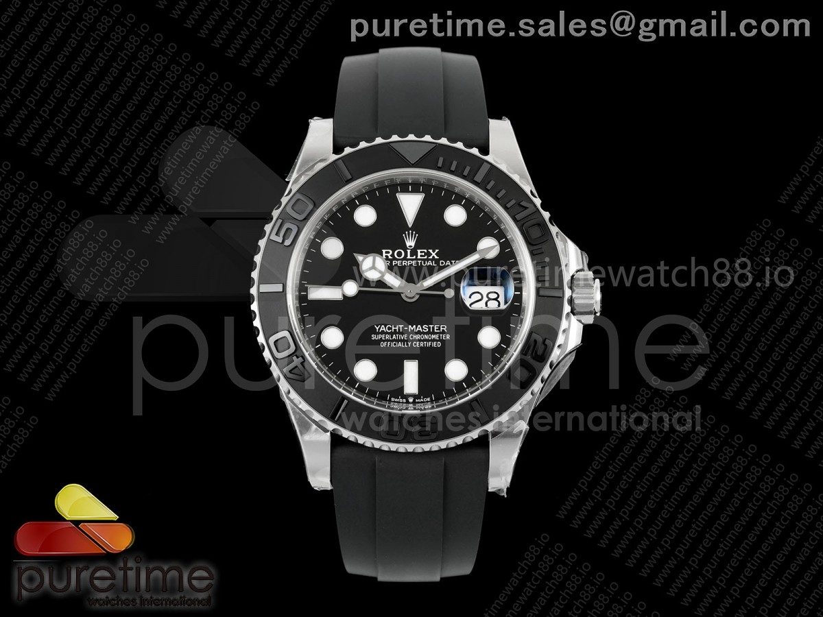 VF V공장 롤렉스 요트마스터 42미리 세라믹베젤 블랙다이얼 블랙러버스트랩 Yacht-Master 42mm 226659 VF 1:1 Best Edition 3D Black Ceramic Bezel on Oysterflex Strap DD3235