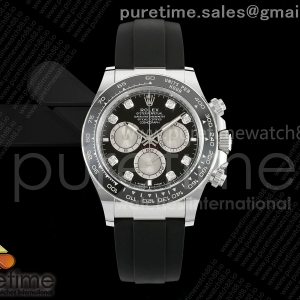 ARF 롤렉스 데이토나 텅스텐(Cu-W) 블랙8P다이얼 블랙러버스트랩 162g Daytona 126519 ARF 1:1 Best Edition Black/Silver Diamonds Dial on Oysterflex Strap DD4131 (Weighted)