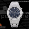 ZF V2 오데마피게 로얄오크 크로노 26420 블루다이얼 블루러버스트랩 프리스프렁 Royal Oak Chrono 26240 SS ZF 1:1 Best Edition Blue Dial on SS Bracelet SA4401 Super Clone V2 (Free Sprung)