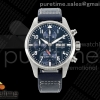 APSF IWC 파일럿 크로노 41미리 IW3881 블루다이얼 블루가죽스트랩 Pilot Chrono IW378003 APSF 1:1 Best Edition Blue Dial on Blue Leather Strap SA69385 Super Clone