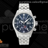 APSF IWC 파일럿 크로노 41미리 IW3881 블루다이얼 스틸브레이슬릿 Pilot Chrono IW378004 APSF 1:1 Best Edition Blue Dial on SS Bracelet SA69385 Super Clone