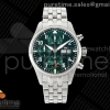 APSF IWC 파일럿 크로노 41미리 IW388104 그린다이얼 스틸브레이슬릿 Pilot Chrono IW378006 APSF 1:1 Best Edition Green Dial on SS Bracelet SA69385 Super Clone