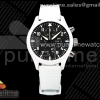 APSF IWC 파일럿 크로노 화이트세라믹 IW389401 레이크 타호 화이트다이얼 화이트러버스트랩 Pilot Chrono IW389105 White Ceramic “Lake Tahoe” APSF 1:1 Best Edition on White Rubber Strap DD69385 Super Clone