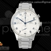 APSF IWC 포르투기저 크로노 IW3716 화이트/블루다이얼 스틸브레이슬릿 Portugieser Chrono IW371617 APSF 1:1 Best Edtion White/Blue Dial on SS Bracelet DD69355 Super Clone
