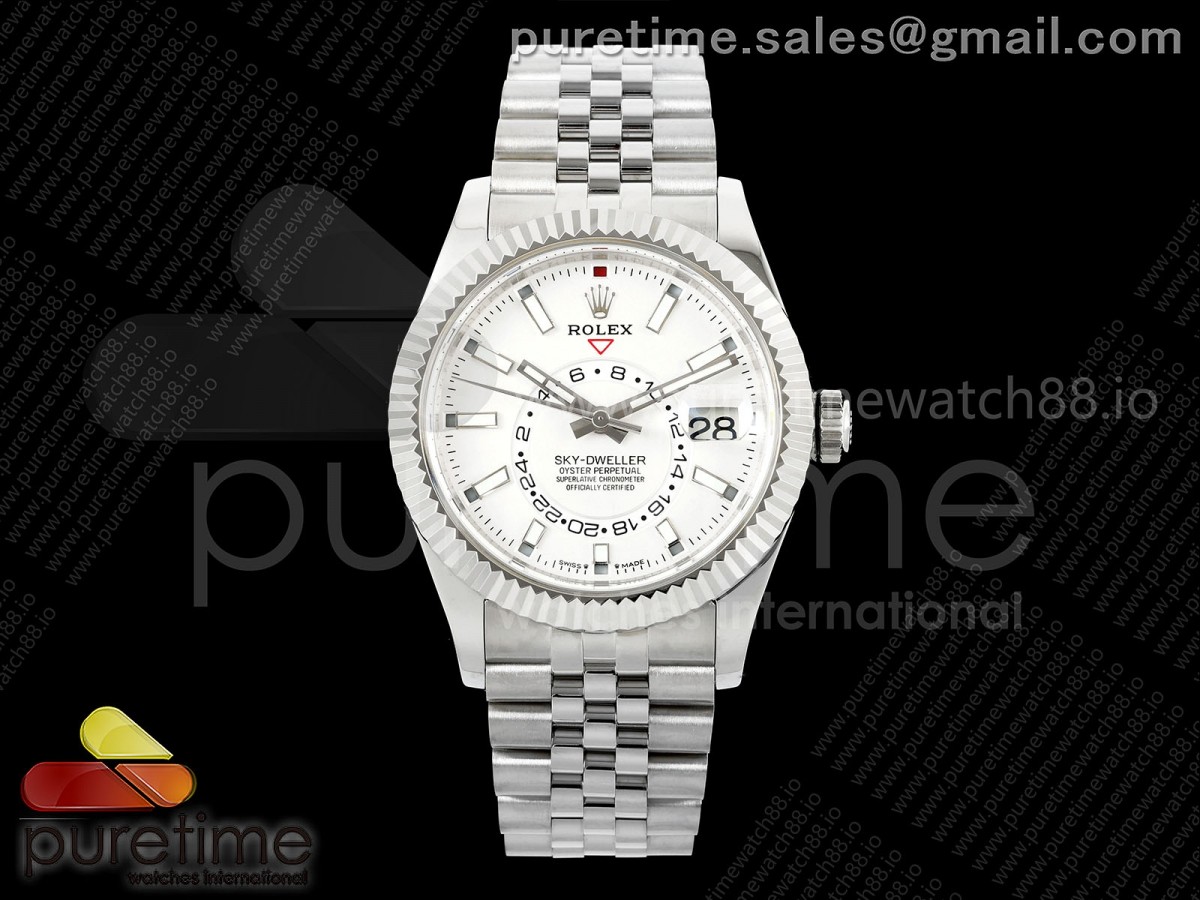 NOOBF 눕공장 V2 롤렉스 스카이드웰러 화이트다이얼 쥬빌레브레이슬릿 Skydweller 336934 SS Noob 1:1 Best Edition White Dial on SS Jubilee Bracelet A9002 V2