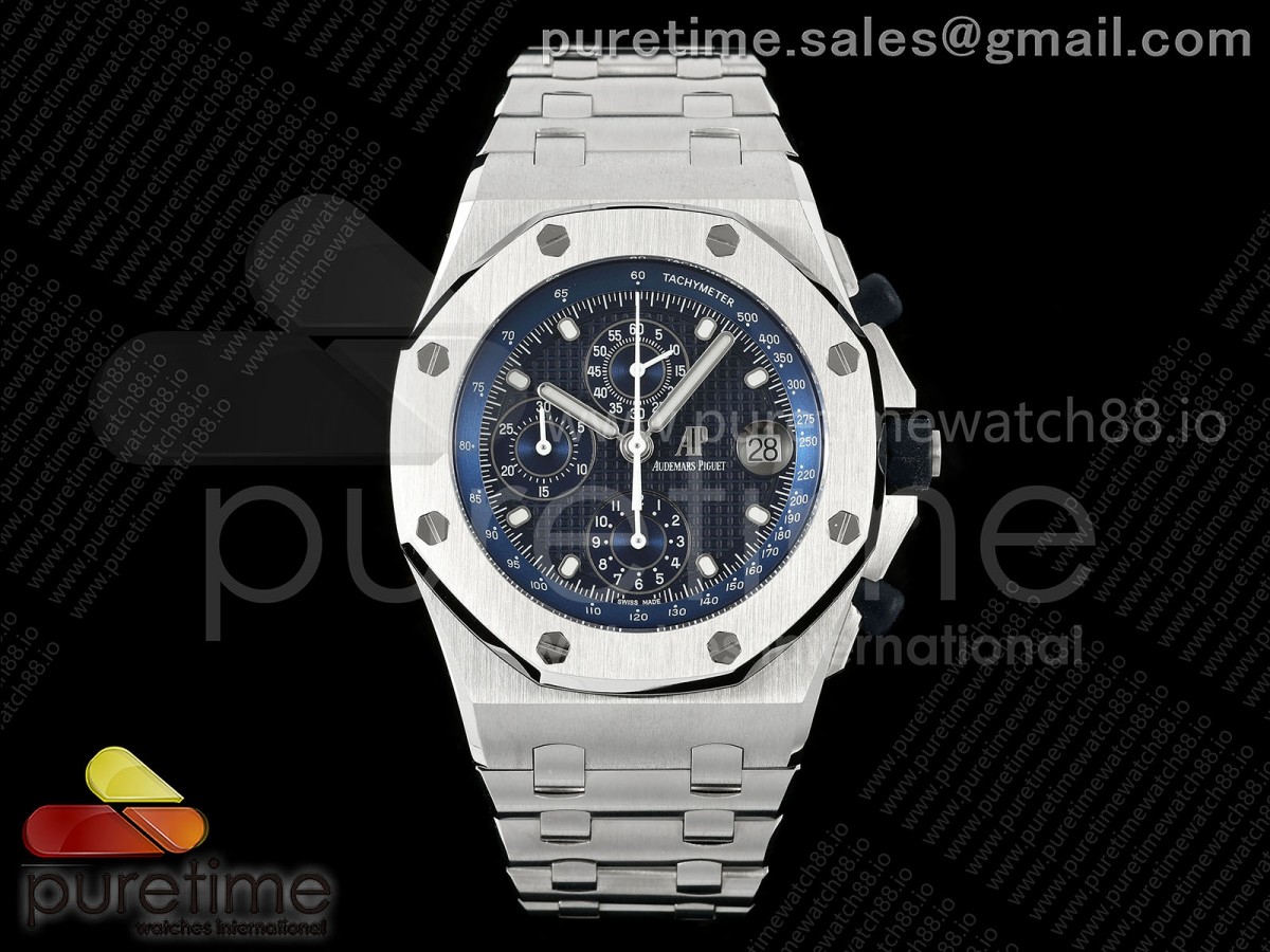 TKF 오데마피게 로얄오크 오프쇼어 42미리 리에디션 블루다이얼 스틸브레이슬릿 Royal Oak Offshore 42mm Re-edition SS TKF Best Edition Blue Dial on SS Bracelet A7750