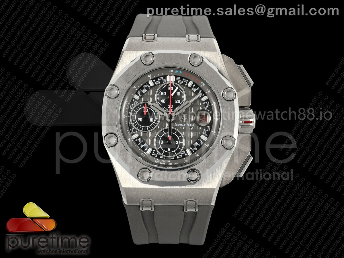 TKF 오데마피게 로얄오크 오프쇼어 슈마허 그레이다이얼 그레이러버스트랩  Royal Oak Offshore Schumacher SS TKF Best Edition Gray/Black Dial on Gray Rubber Strap A3126