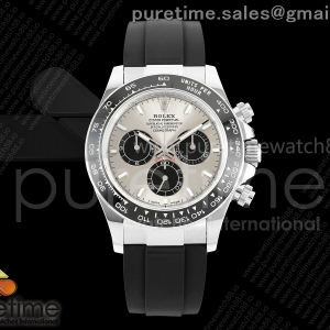 UFOF 롤렉스 데이토나 텅스텐(Cu-W) 세라믹베젤 그레이/블랙다이얼 블랙러버스트랩 157g Daytona 126519 UFO 1:1 Best Edition Gray/Black Dial on Oysterflex Strap UF4131 (Free Sprung)