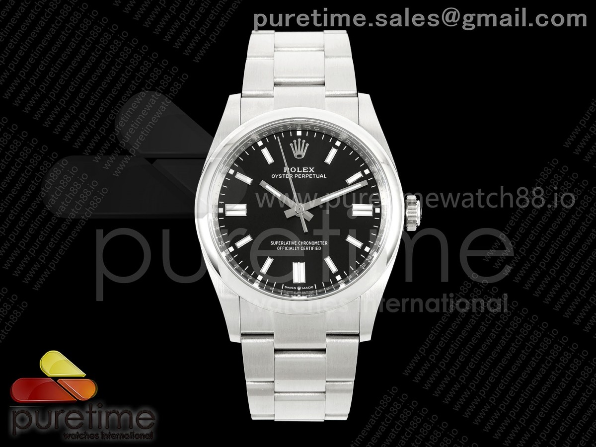 VF V공장 롤렉스 오이스터 퍼페츄얼36 블랙다이얼 스틸브레이슬릿 Oyster Perpetual 126000 36mm VF 1:1 Best Edition 904L Steel Black Dial DD3230