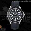 JQF 롤렉스 요트마스터 텅스텐(Cu-W) 42미리 블랙다이얼 블랙러버스트랩 Yacht-Master 42mm 226659 SS JQF 1:1 Best Edition 3D Black Ceramic Bezel on Oysterflex Strap VR3235 (Weighted)