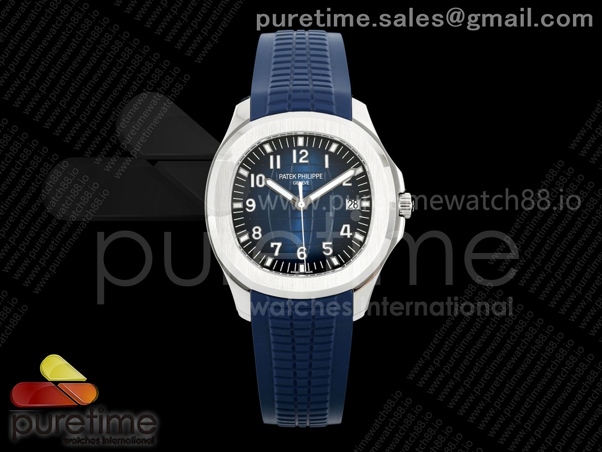 BBF 파텍필립 아쿠아넛 5168 블루다이얼 블루러버스트랩 Aquanaut 5168 SS BBF 1:1 Best Edition Blue Dial on Blue Rubber Strap DD324 Super Clone