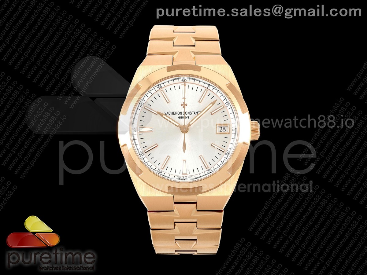 ZF 바쉐론콘스탄틴 오버시즈 4500V 로즈골드 실버다이얼 스틸브레이슬릿 Overseas 4500V RG ZF 1:1 Best Edition Silver Dial on RG Bracelet A5100