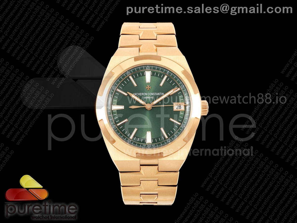 ZF 바쉐론콘스탄틴 오버시즈 4500V 로즈골드 그린다이얼 스틸브레이슬릿 Overseas 4500V RG ZF 1:1 Best Edition Green Dial on RG Bracelet A5100