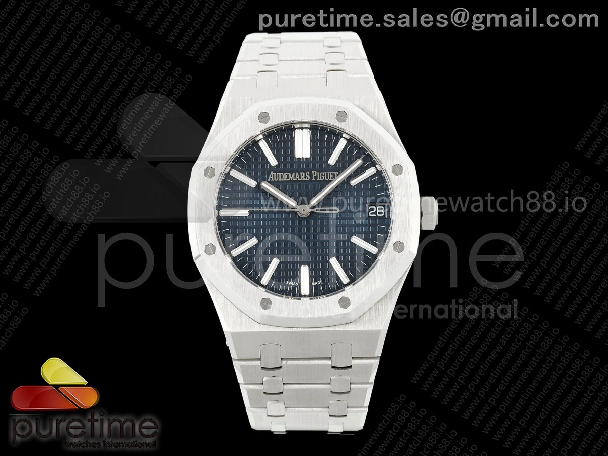 TOPF 오데마피게 로얄오크 15510 블루다이얼 스틸브레이슬릿 Royal Oak 15510 SS TOP 1:1 Best Edition Blue Dial on SS Bracelet SA4302 Super Clone