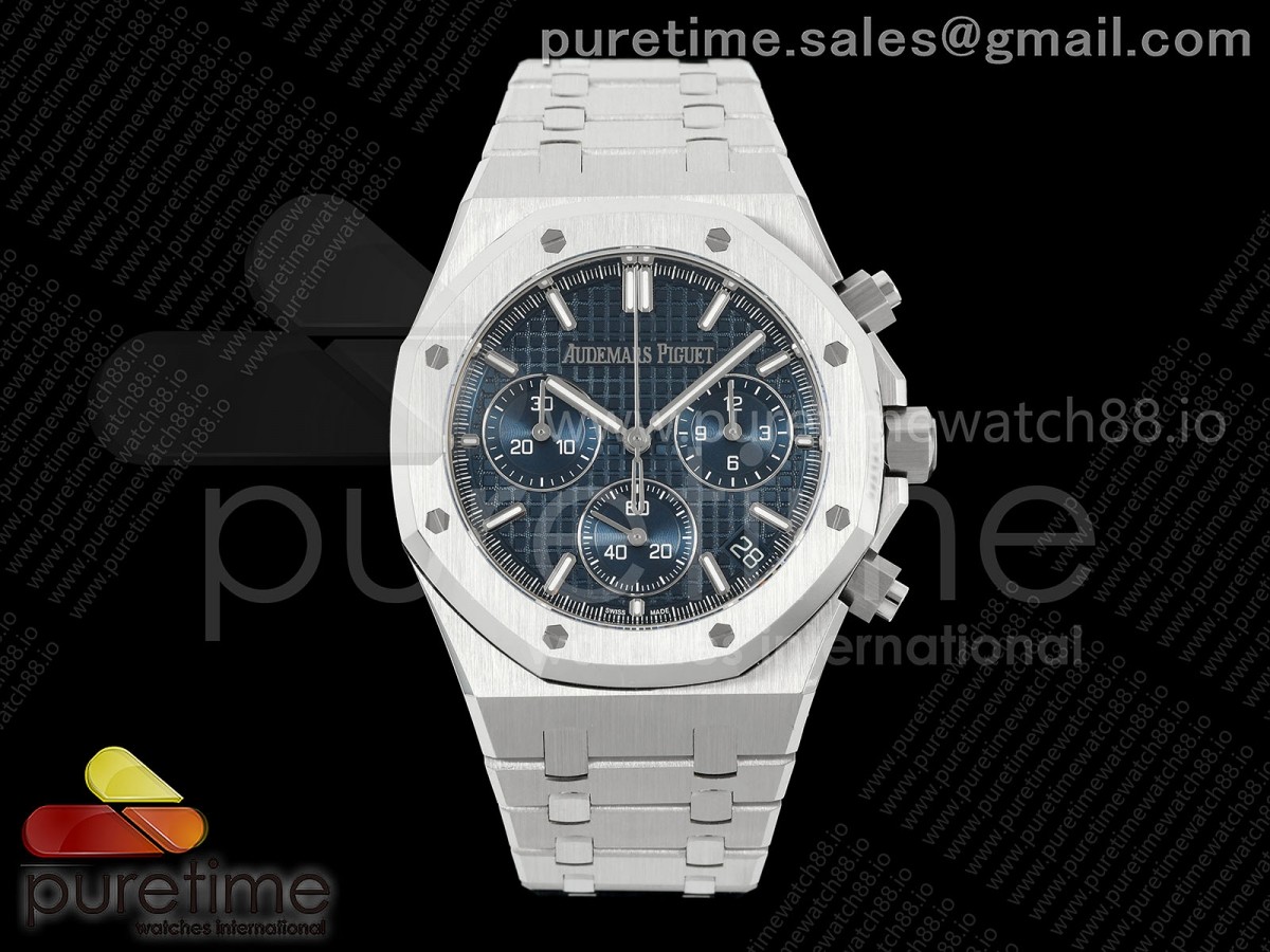 DDF V2 오데마피게 로얄오크 크로노 26240 SW블루다이얼 스틸브레이슬릿  Royal Oak Chrono 26240 SS DDF 1:1 Best Edition Blue Dial on SS Bracelet DD4401 Super Clone (SW Dial) V2