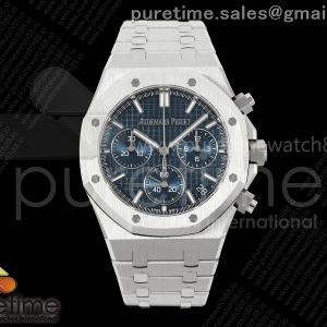 DDF V2 오데마피게 로얄오크 크로노 26240 SW블루다이얼 스틸브레이슬릿  Royal Oak Chrono 26240 SS DDF 1:1 Best Edition Blue Dial on SS Bracelet DD4401 Super Clone (SW Dial) V2