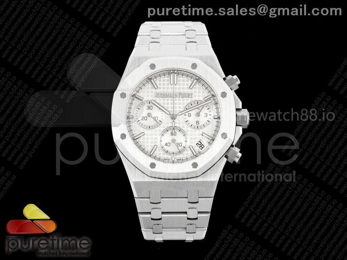 DDF 오데마피게 로얄오크 크로노 26240 실버다이얼 스틸브레이슬릿 Royal Oak Chrono 26240 SS DDF 1:1 Best Edition Silver Dial on SS Bracelet DD4401 Super Clone