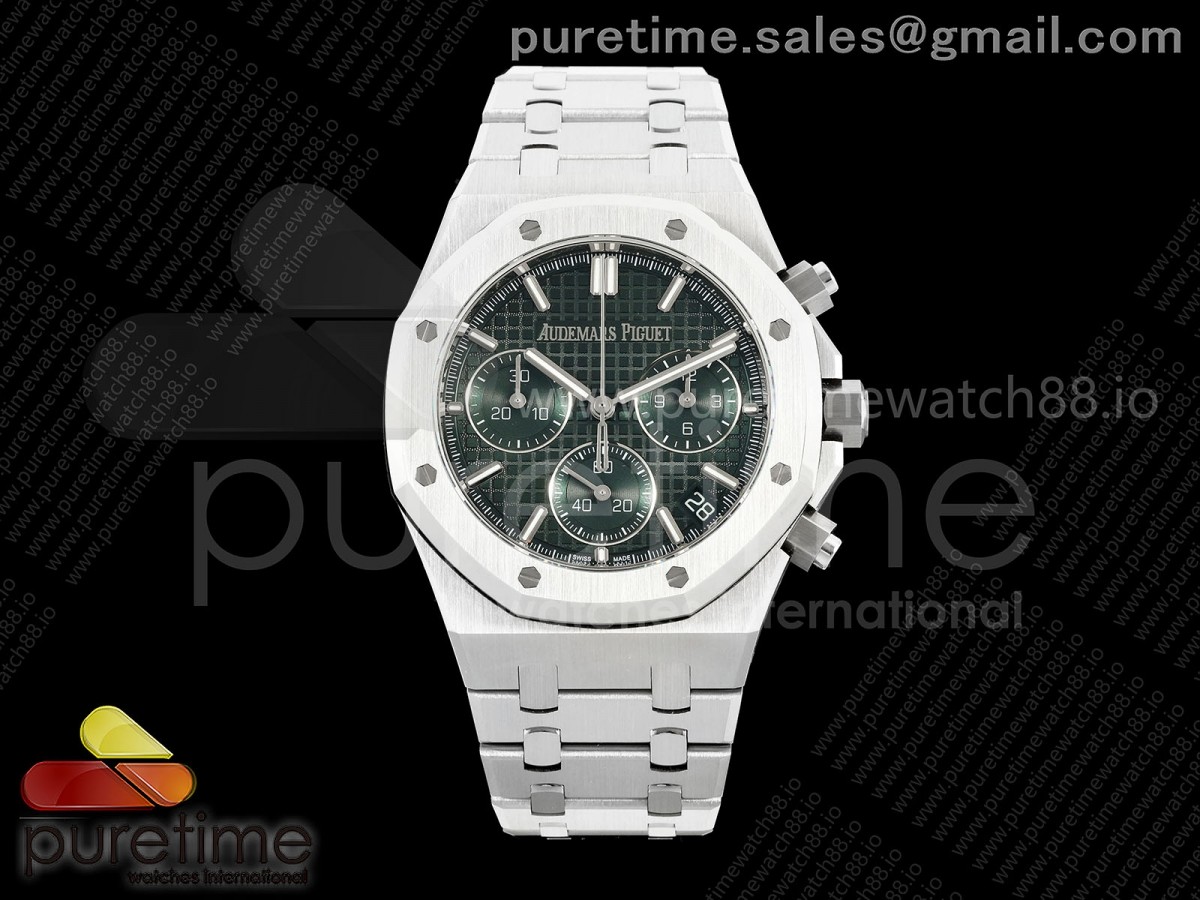 DDF 오데마피게 로얄오크 크로노 26240 그린다이얼 스틸브레이슬릿 Royal Oak Chrono 26240 SS DDF 1:1 Best Edition Green Dial on SS Bracelet DD4401 Super Clone
