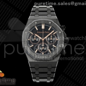 DDF 오데마피게 로얄오크 크로노 26420 블랙세라믹 블랙다이얼 세라믹브레이슬릿 147g Royal Oak Chrono 26240ce Black Ceramic DDF 1:1 Best Edition Black Dial on Bracelet DD4401 Super Clone