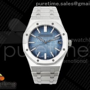 DDF 오데마피게 로얄오크 15510 텅스텐(Cu-W) 아이스블루다이얼 스틸브레이슬릿 176g  Royal Oak 41mm 15510 SS DDF 1:1 Best Edition Ice Blue Dial on SS Bracelet DD4302 Super Clone (Weighted)ial on SS Bracelet DD4302 Super Clone (Weighted)