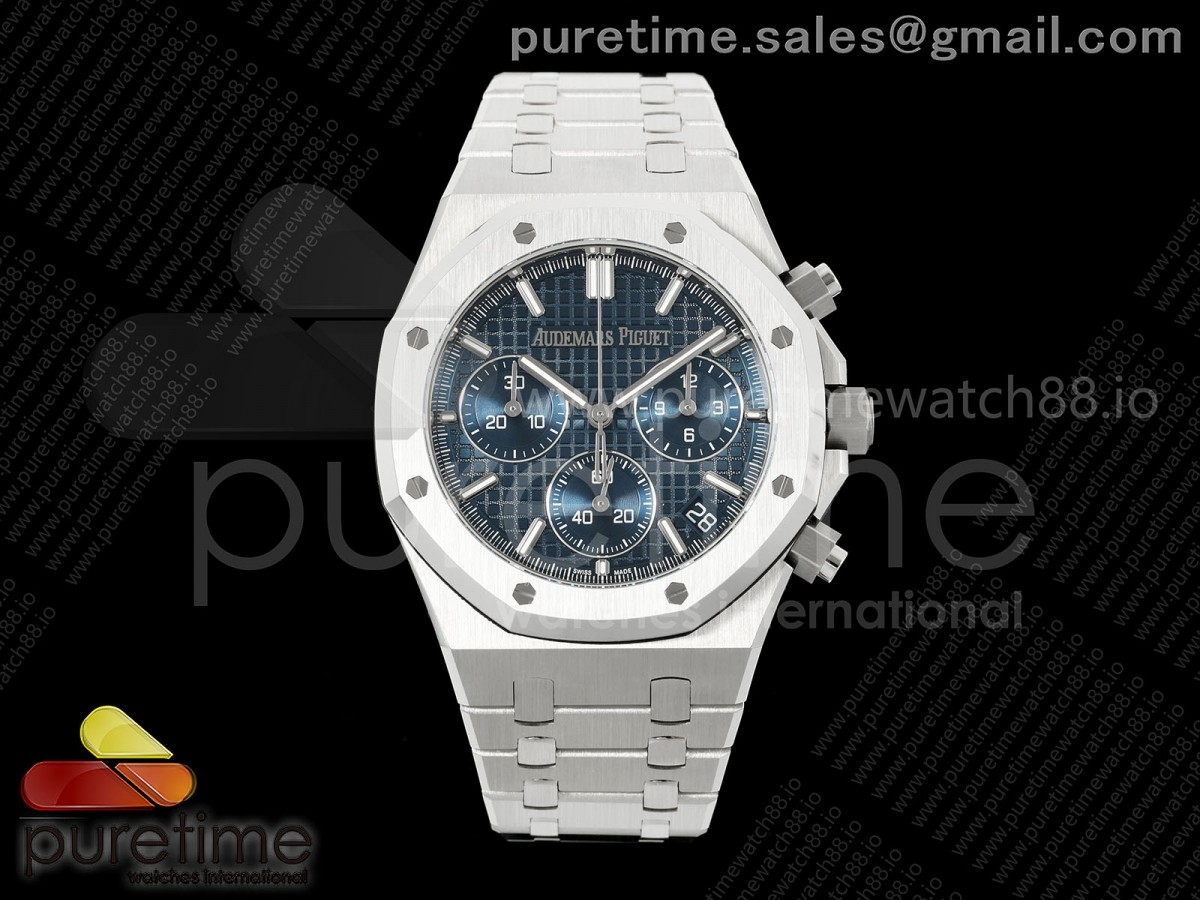 DDF 오데마피게 로얄오크 크로노 26420 50주년기념 SW블루다이얼 스틸브레이슬릿 Royal Oak Chrono 26240 SS DDF 1:1 Best Edition Blue Dial on SS Bracelet DD4401 Super Clone (50th Anniversary)