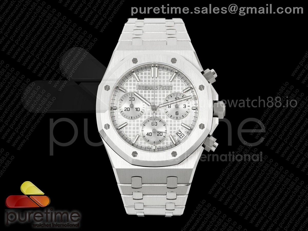 DDF 오데마피게 로얄오크 크로노 26420 50주년기념 SW실버다이얼 스틸브레이슬릿  Royal Oak Chrono 26240 SS DDF 1:1 Best Edition Silver Dial on SS Bracelet DD4401 Super Clone (50th Anniversary)