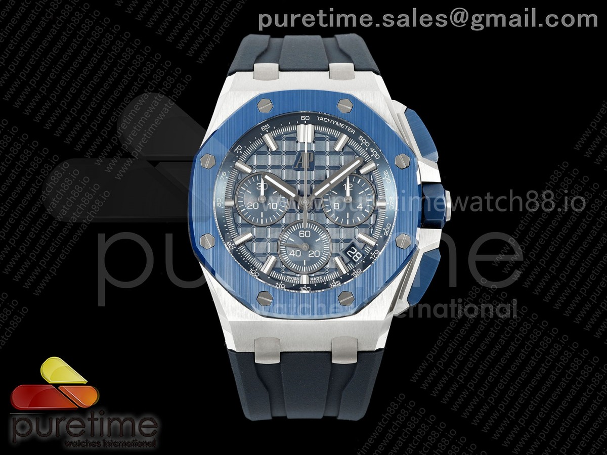 DDF 오데마피게 로얄오크 오프쇼어 43미리 26420 블루다이얼 블루러브스트랩 Royal Oak Offshore 43mm 26420so SS DDF 1:1 Best Edition Blue Dial on Blue Rubber Strap DD4401 Super Clone