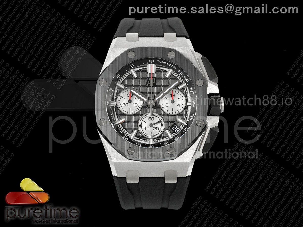 DDF 오데마피게 로얄오크 오프쇼어 43미리 26420 블랙/화이다이얼 블랙러브스트랩 Royal Oak Offshore 43mm 26420so SS DDF 1:1 Best Edition Black/White Dial on Black Rubber Strap DD4401 Super Cloneon Blue Rubber Strap DD4401 Super Clone