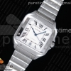 V6F 산토스 드 까르띠에 스틸 라지 40미리 Santos de Cartier 40mm 2018 V6F 1:1 Best Edition White Dial on SS SmartLinks Bracelet MIYOTA 9015