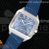 V6F 산토스 드 까르띠에 블루다이얼 라지 40미리 블루 가죽스트랩 Santos de Cartier 40mm 2018 V6F 1:1 Best Edition Blue Dial on Blue Leather Strap MIYOTA 9015
