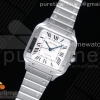 V6F 산토스 드 까르띠에 스틸 미듐 35미리 Santos de Cartier 35mm 2018 V6F 1:1 Best Edition White Dial on SS SmartLinks Bracelet MIYOTA 9015