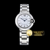 V6F 발롱블루 28미리 화이트다이얼 다이아인덱스 Balon Bleu De Cartier Ladies SS/SS Wht MOP Diams V6F