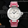 AF 까르띠에 파샤 30미리 화이트다이얼 핑크가죽스트랩 Pasha 30mm SS AF 1:1 Best Edition White Textured Dial on Deep Pink Leather Strap Jaq Quartz