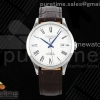 AF 론진 레코드 화이트다이얼 브라운가죽스트랩 Record 40mm SS AF 1:1 Best Edition White Dial on Brown Leather Strap A2892