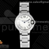 AF 까르띠에 발롱블루 28미리 화이트다이얼 다이아베젤 스틸브레이슬릿 Ballon Bleu Ladies 28mm SS AF 1:1 Best Edition White Dial Big Diamonds Bezel on SS Bracelet Ronda Quartz