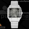 AF 까르띠에 산토스 라지 40미리 그레이다이얼 스마트링크스틸브레이슬릿  Santos de Cartier 35mm SS AF 1:1 Best Edition Gray Dial on SS SmartLinks Bracelet MIYOTA 9015