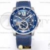 F5F 칼리브 드 까르띠에 블루다이얼 블루러버스트랩 Calibre de Cartier Diver Blue SS/RU F5F Asian 1904