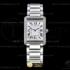 K11F 까르띠에 탱크 머스트 25.5mm 라지 다이아베젤 화이트다이얼 스틸브레이슬릿 Cartier Tank Must Large Dia SS/SS Wht K11 Sw Qtz