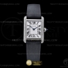 K11F 까르띠에 탱크 머스트 22mm 스몰 다이아베젤 화이트다이얼 블랙나일론스트랩 Cartier Tank Must Small Dia SBlk SS/LE Wht K11 Sw Qtz