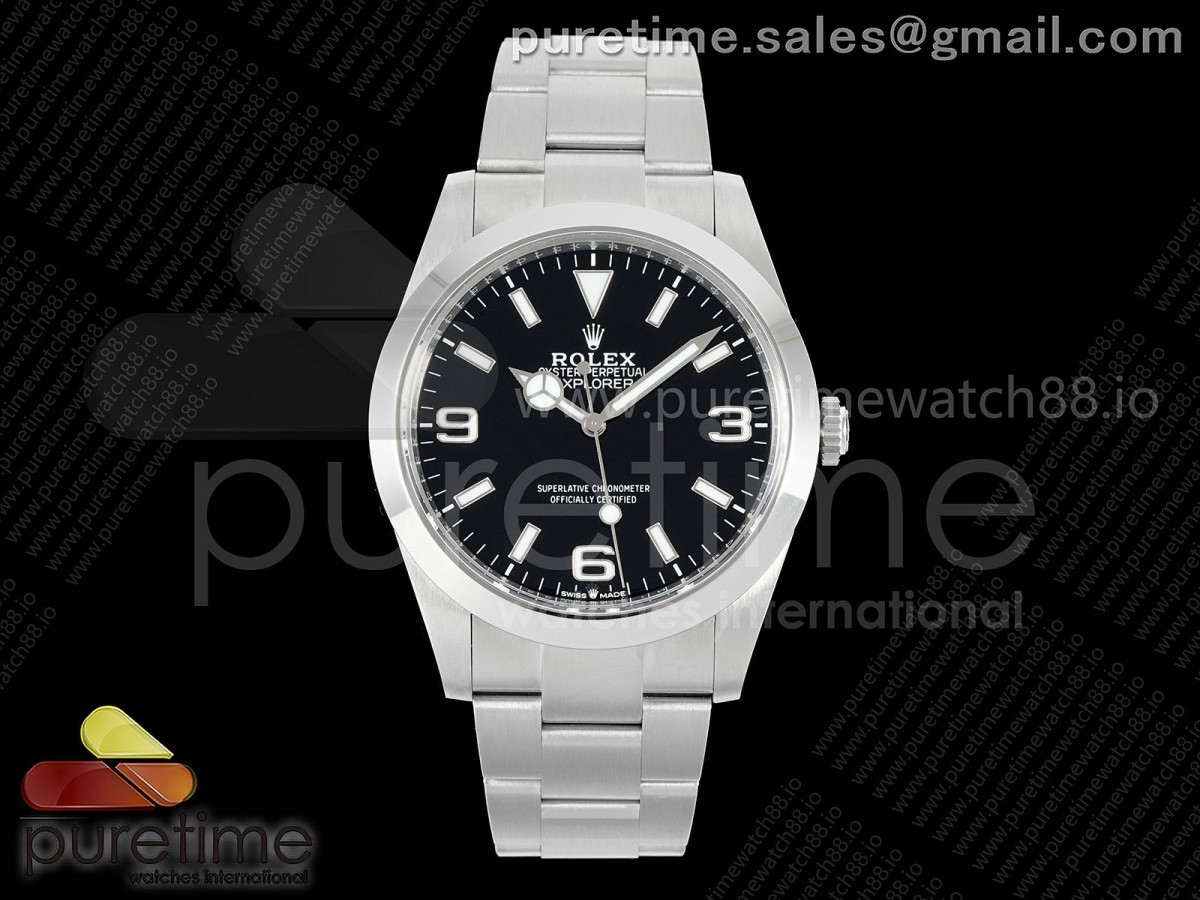 (NEW) VSF 롤렉스 익스플로러40 블랙다이얼 스틸브레이슬릿 Explorer 40 224270 904L Steel VSF 1:1 Best Edition on SS Bracelet VS3230