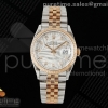 (NEW) VSF 롤렉스 데이저스트36 로즈골드콤비 실버리브텐포인트다이얼 스틸브레이슬릿 DateJust 36 SS/RG 126231 VSF 1:1 Best Edition 904L Steel Silver Leaves Diamonds Dial on Jubilee Bracelet VS3235