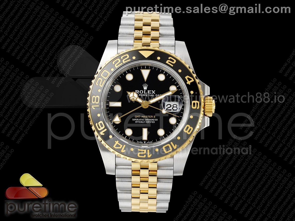 (NEW) VSF 롤렉스 지엠티마스터2 텅스텐(Cu-W) 옐로우골드콤비 블랙다이얼 쥬빌레브레이슬릿 162g GMT Master II 126713 GRNR VSF 1:1 Best Edition Black Dial on Jubilee Bracelet DD3285 CHS (Weighted)