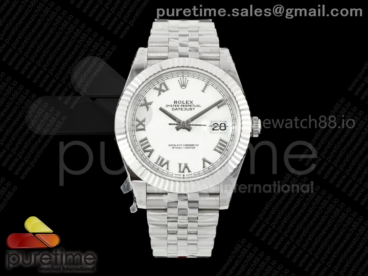 VSF V2S 롤렉스 데이저스트41 화이트로만다이얼 스틸브레이슬릿 프리스프렁 133g DateJust 41 126334 904L SS VSF 1:1 Best Edition White Roman Dial on Jubilee Bracelet VS3235v2 V2s (133g)