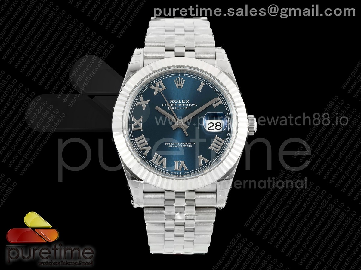 VSF V2S 롤렉스 데이저스트41 블루로만다이얼 스틸브레이슬릿 프리스프렁 133g  DateJust 41 126334 904L SS VSF 1:1 Best Edition Blue Roman Dial on Jubilee Bracelet VS3235v2 V2s (133g)