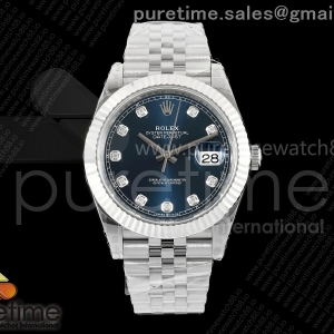 VSF V2S 롤렉스 데이저스트41 블루텐포인트다이얼 스틸브레이슬릿 프리스프렁 133g DateJust 41 126334 904L SS VSF 1:1 Best Edition Blue Diamonds Dial on Jubilee Bracelet VS3235v2 V2s (133g)