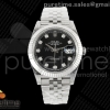 VSF V2S 롤렉스 데이저스트41 블랙텐포인트다이얼 스틸브레이슬릿 프리스프렁 133g  DateJust 41 126334 904L SS VSF 1:1 Best Edition Black Diamonds Dial on Jubilee Bracelet VS3235v2 V2s (133g)
