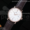 V7F IWC 포르토피노 화이트다이얼 로즈골드 브라운악어가죽스트랩 Portofino Automatic RG IW356504 V7F 1:1 Best Edtiion White Dial on Brown Croco Strap ETA2892