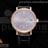V7F IWC 포르토피노 로즈골드 37미리 그레이다이얼 다이아베젤 블랙가죽스트랩 Portofino 37mm RG V7F 1:1 Best Edition Gray Dial Diamonds Bezel on Black Leather Strap A2892