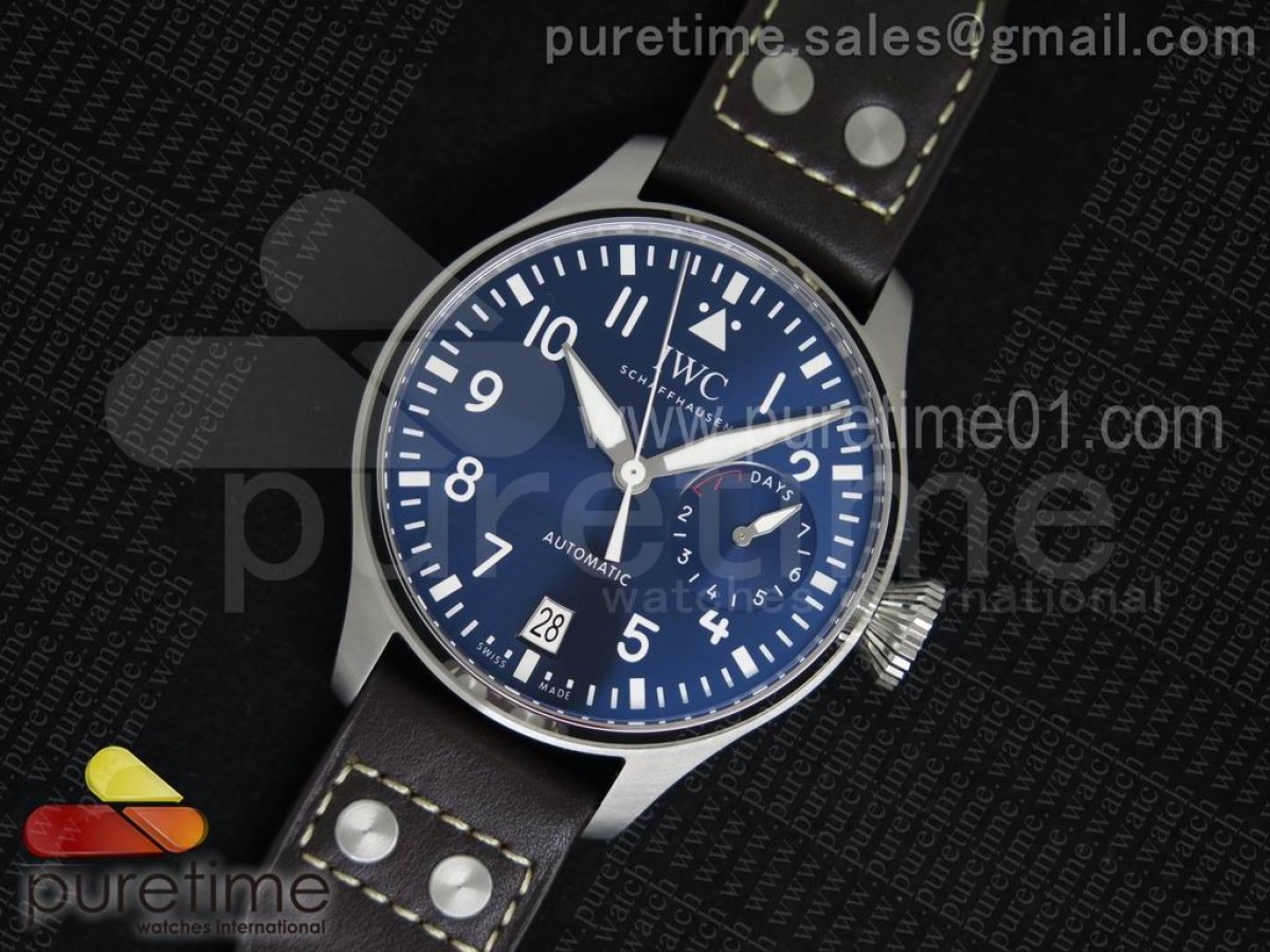 ZF IWC 빅파일럿 어린왕자 블루다이얼 브라운가죽스트랩  Big Pilot Real PR IW500916 2016 